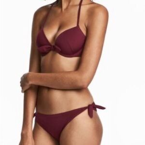 Push up Burgundy Bikini Set